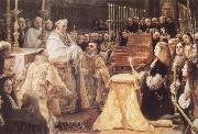 COELLO, Claudio Charles II Adoring the St Sacrament oil painting